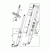 Схема вузла: Вилка передньої осі Yamaha XJR1300