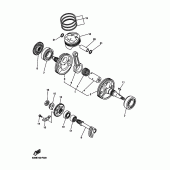 Схема узла: Коленчатый вал и Поршень Yamaha WR250 WR250F