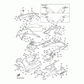 Схема узла: Облицовочные элементы 2 Yamaha YZF-R6/ YZF600 R6