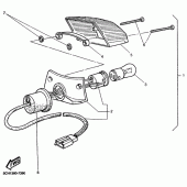 Схема вузла: Задній ліхтар (Стоп сигнал) Yamaha TT600
