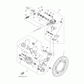 Схема вузла: Задній гальмівний супорт Yamaha XP500 T-MAX 530