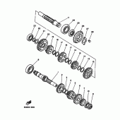 Схема вузла: Трансмісія Yamaha XV250 V-Star