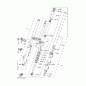 Схема вузла: Вилка передньої осі Yamaha XP500 T-MAX