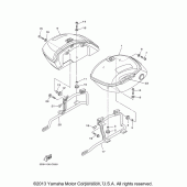 Схема узла: Saddlebag (1) Yamaha XV1700 Road Star Midnight Silverado