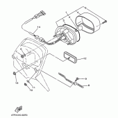 Схема вузла: Задний фонарь (Стоп-сигнал) Yamaha XVS650 Drag Star