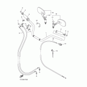 Схема узла: Руль и Тросики Yamaha XVS1300 Midnight Star