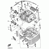 Схема вузла: Головка циліндра Yamaha TT600