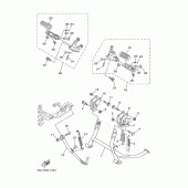 Схема вузла: Підніжки та підставка Yamaha XP500 T-MAX