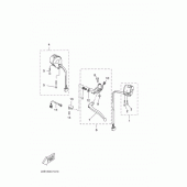 Схема вузла: Пульт управління рульовий та Важель Yamaha WR125 WR125R