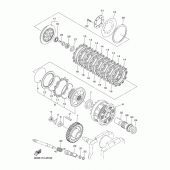 Схема вузла: Зчеплення Yamaha XVS1300 V-Star Classic