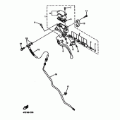 Схема узла: Передний тормозной цилиндр Yamaha XVZ1300 Royal Star Tour Deluxe