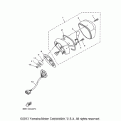 Схема узла: Задний фонарь (Стоп-сигнал) Yamaha XVS650 V-Star Classic