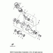 Схема вузла: Колінчастий вал та Поршень Yamaha TTR125 TT-R125