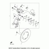 Схема вузла: Задній гальмівний супорт Yamaha YZF-R1 R1S Limited Edition