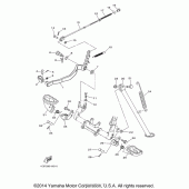 Схема вузла: Підніжки та Підставка Yamaha TTR230 TT-R230