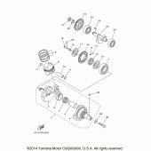 Схема вузла: Колінчастий вал та Поршень Yamaha TW200