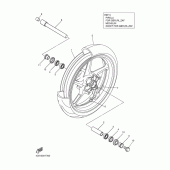 Схема узла: Переднее колесо Yamaha YZF-R1 R1