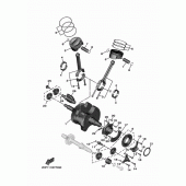 Схема узла: Коленчатый вал и Поршень Yamaha XV1900 Star Venture