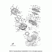Схема вузла: Головка циліндра Yamaha XV1700 Road Star Midnight Warrior