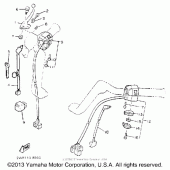 Схема вузла: Пульт управління рульовий та Важель Yamaha XVZ1300 Venture Royale