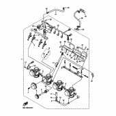 Схема вузла: Впускна система 2 Yamaha YZF-R6/YZF600 R6