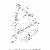Схема узла: Задний тормозной цилиндр Yamaha XV1700 Road Star Midnight Silverado