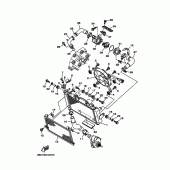 Схема узла: Радиатор и Патрубок системы охлаждения Yamaha TDM900