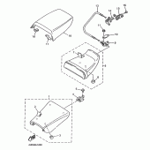 Схема узла: Сиденье Yamaha YZF750 YZF750
