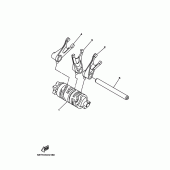 Схема узла: Копирный вал и Вилки Yamaha XT250 Serow