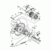 Схема узла: Заднее колесо Yamaha XVS125 Drag Star