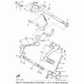Схема вузла: Вал перемикання Yamaha XVZ1300 Venture Royale
