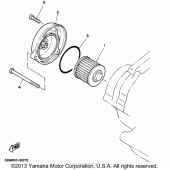 Схема узла: Масляный фильтр Yamaha XV250 Virago