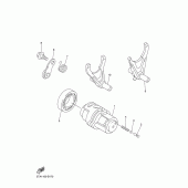 Схема вузла: Копірний вал та Вилки Yamaha YZ450F YZ450F