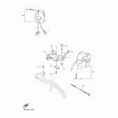 Схема вузла: Пульт керування рульовим та важелем Yamaha YZF-R6/ YZF600 R6