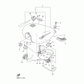 Схема вузла: Паливний бак Yamaha XV250 V-Star