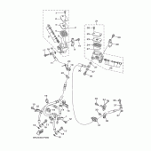 Схема узла: Передний тормозной цилиндр Yamaha YP400 Majesty