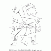 Схема вузла: Електроустаткування (1) Yamaha XVS1300 Stryker