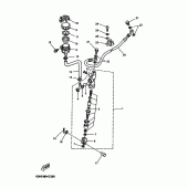 Схема вузла: Задній гальмівний циліндр Yamaha DT125 DT125R