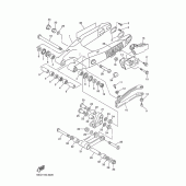 Схема узла: Задний рычаг и Подвеска Yamaha YZ250 YZ250F