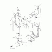 Схема вузла: Радіатор та Патрубок системи охолодження Yamaha YZ450F YZ450F