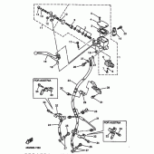 Схема вузла: Передній гальмівний циліндр Yamaha XJ900 Diversion