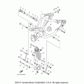 Схема вузла: Задній важіль та підвіска Yamaha XVS1100 V-Star Classic Coast (Cast Wheel)