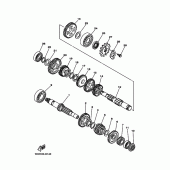 Схема вузла: Трансмісія Yamaha TTR230 TT-R230