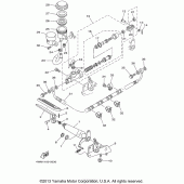 Схема узла: Задний тормозной цилиндр Yamaha XV1600 Road Star Silverado