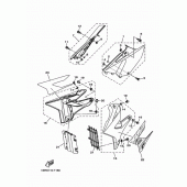 Схема вузла: Бічна кришка Yamaha YZ250 YZ250