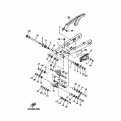 Схема вузла: Задній важіль та підвіска Yamaha XT660 XT660R