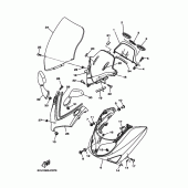 Схема вузла: Вітрове скло Yamaha XP500 T-MAX