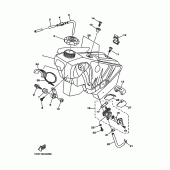 Схема узла: Топливный бак Yamaha YZ250 YZ250