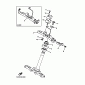Схема вузла: Рулевий механізм Yamaha TTR90 TT-R90