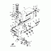 Схема вузла: Задній гальмівний циліндр Yamaha XV1700 Road Star